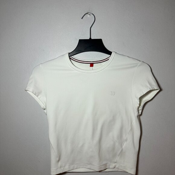 Wilson White Cropped Match Point Athletic Top – Size M - Picture 3 of 8